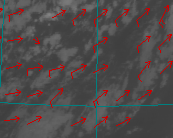 Overlay of Cloud Motion Vectors